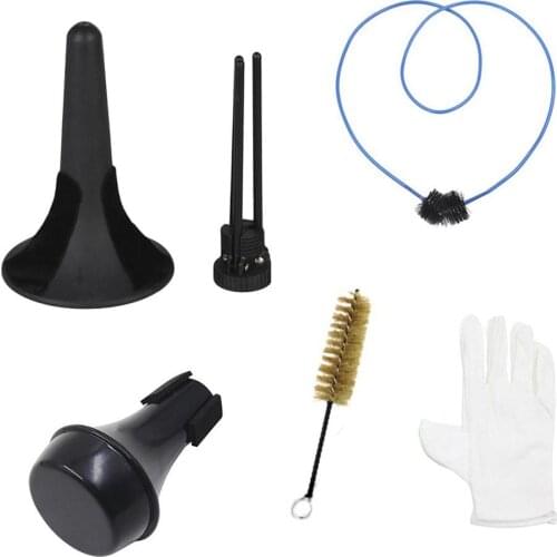3 In 1Trumpet Maintenance Cleaning Care Kit Cleaning Stick+ Flexible Brush+Value Mouthpiece Brush Instrument Accessories