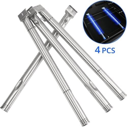 4PCS BBQ Grill Tube Burners Universal Stainless Steel Pipe Tube Burners BBQ Gas Grill Parts Accessories Cooking Replacement