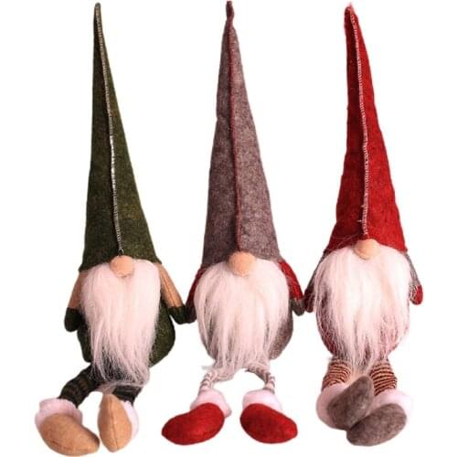 Xiuinserty 3pcs Swedish Gnome, Chirstmas Plush Toy, Scandinavian Style Decor, Dangle Leg Shelf Ornaments Christmas Decor