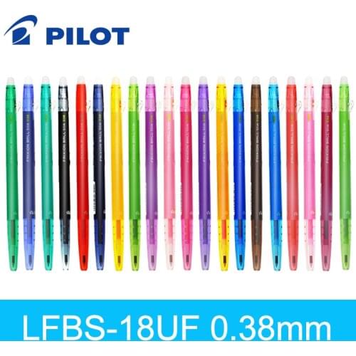Japan Pilot FRIXION Pen slim Erasable Gel Pen Ball Point 0.38 mm Japan LFBS-18UF 20 Color Available