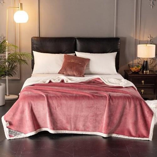 Winter Warmth Double-deck Throw Blanket Hotel Christmas Gift Office Super Soft Blankets Covers Decoration Bedroom