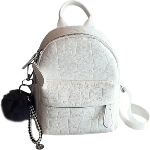 066F Mini Backpack Women PU Leather Shoulder Bag for Teenage Girls School Bags Travel