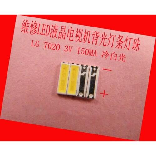 100 piece/lot FOR repair lg Sony Matsushita LCD TV LED backlight Article lamp 3V 7020 Cold white light emitting diode