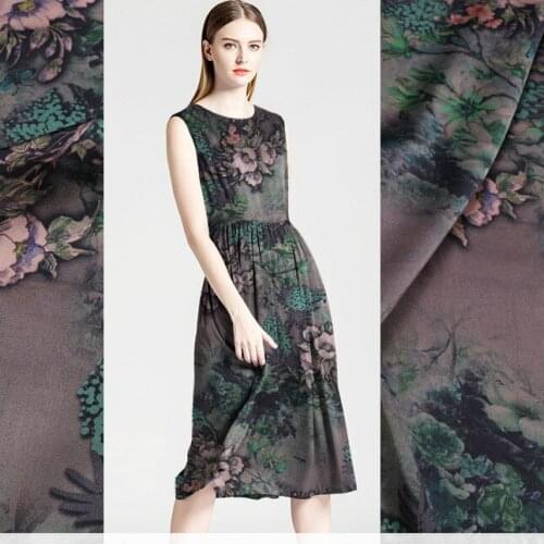 108 cm wide silk stretch satin fabric 19 mm Gambiered Guangdong gauze fabric meter shirt dress fabric wholesale silk cloth