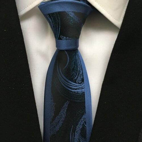 2021 Mens Ties Jacquard Woven Neck Tie Classic Paisley Necktie with Blue Border