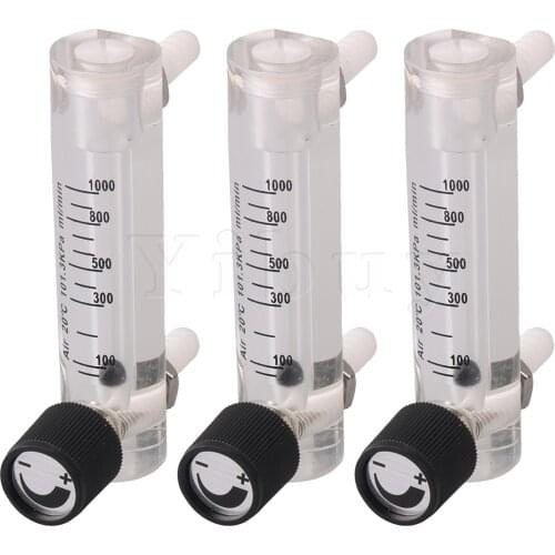 3pcs 100-1000ml/min Detecting Gas Flow Meter with Control Valve LZM-6