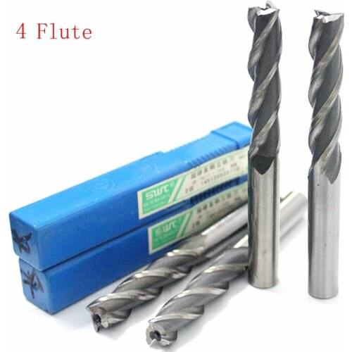 5pcs Extra Long 4mm 4 Flute HSS & Aluminium End Mill Cutter CNC Bit Extended