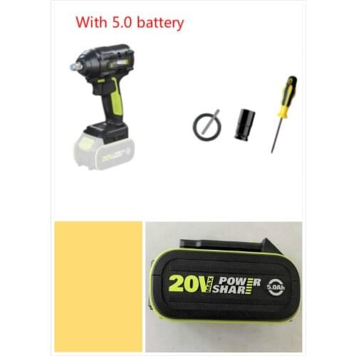 Cheapeast 5000mah Battery for WORX 20V MAX Lith-Ion Brushless WU279 electric Impact wrench Torque 320N.m for Car Wheel Assemble