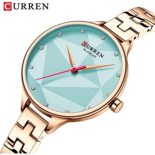 CURREN Creative Women Rose Gold Watch Fashion Minimalist Waterproof Female Wristwatch Perfect Gifts for Ladies Reloj Mujer