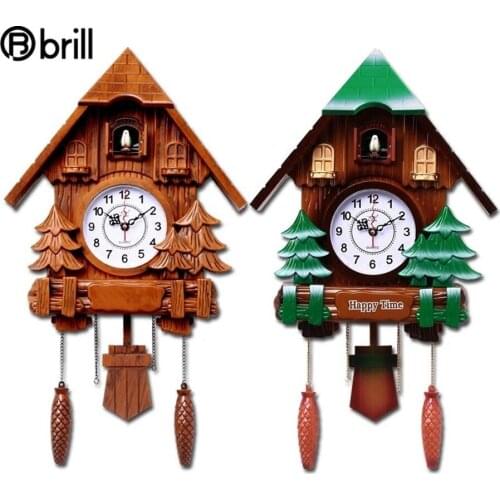 Bird Vintage Cuckoo Clock Bell Pendulum Clock Wall Large 3d Wall Clock Children Room Special Design Decoration Clock Wall Animal