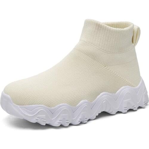 Kids Fashion Sneakers Boy Shoes 2020 Autumn Socks Shoes Non-slip Wave Bottom Childrens Shoes Red Kids Shoes for Girl Sneakers