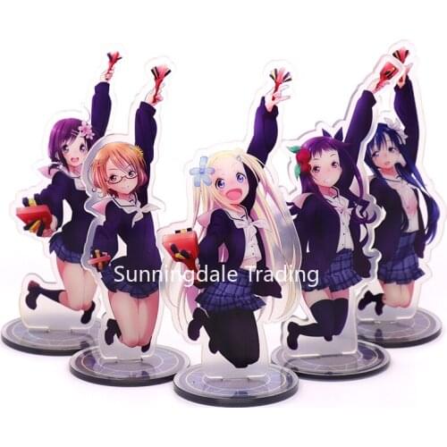 Hanayamata Action Figure Cosplay Anime Toys Sekiya Naru Hana N Fountainstand Sasame Yaya Acrylic Figures Stand Model Dolls