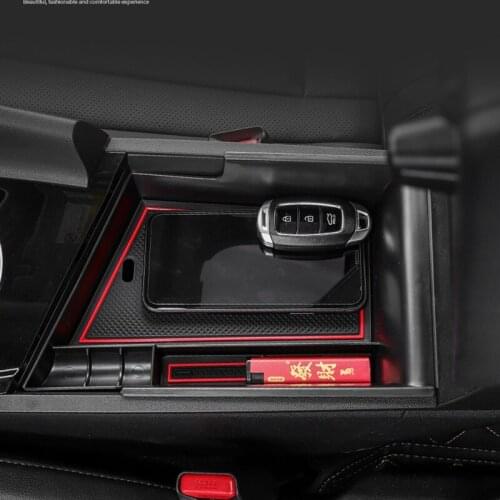 Car Central Armrest Storage Box Center Console Flocking Organizer Containers For Hyundai Elantra CN7 2020 2021