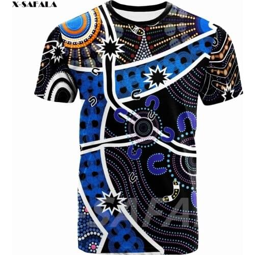 Australia Aboriginal Naidoc Week Animal Art Flag 3D Fashion All Over Printed Round Neck T-Shirt Men Women Harajuku Casual Tee