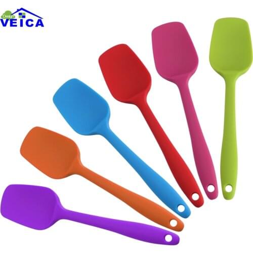 1pcs 21cm Baking Tools For Cakes Silicone Spatula Spoon LFGB Cookie Spatulas Pastry Scraper Mixer Buttter Ice Cream Scoop