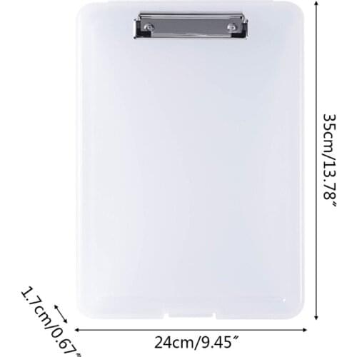 A4 Classic Multifunctional File Folder Organizer Plastic Clipboard Storage Box