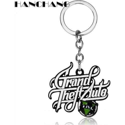 PS4 Xbox PC Keyfob Game GTA V Grand Theft Auto 5 Keychain Best Gifts Keyrings Key Chain llaveros
