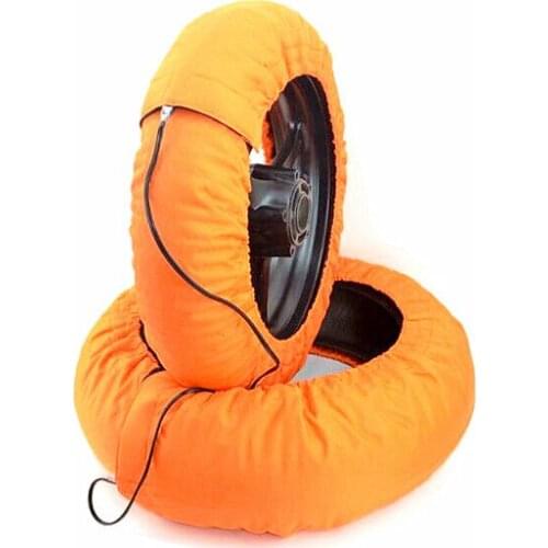 Motorcycle Tire Warmer Set 120/190 or 120/200 Front and Rear Race Orange