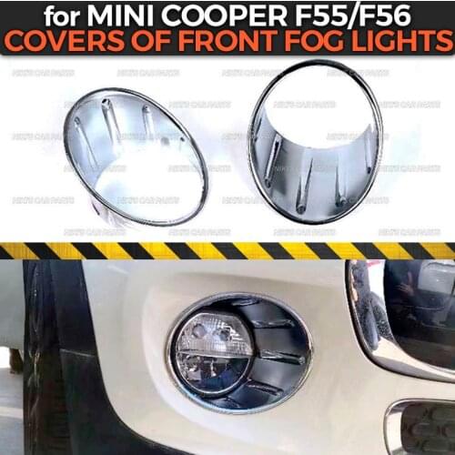 Covers of front fog lights case for BMW Mini Cooper F55/F56 2014-2018 ABS plastic 1 set / 2 pcs molding decoration car styling