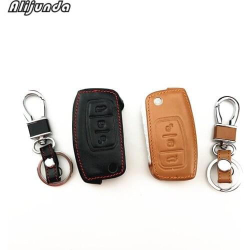 New leather bag keys case key switch for car Ford Focus 2 MK2 Ecosport Fiesta car Intimate car style accessories