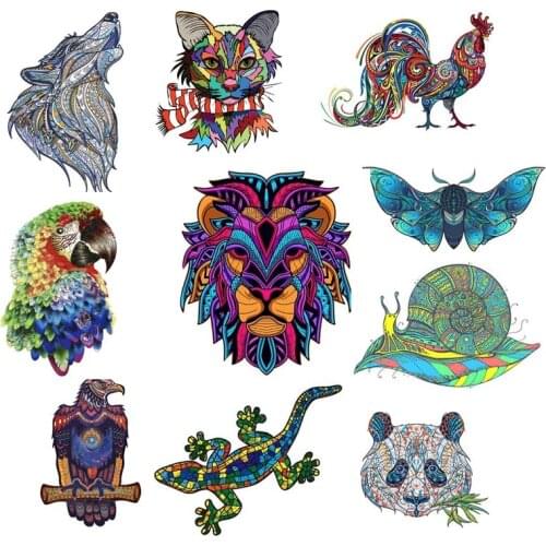 New Animal Puzzle Unique Wooden Jigsaw Puzzle Wood 3D Puzzle Montessori Educational Board Games Childrens Toys Gift For Adults