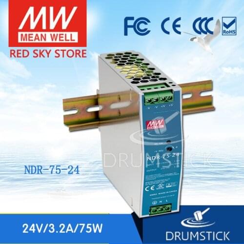 Friendly MEAN WELL 12Pack NDR-75-24 24V 3.2A meanwell NDR-75 24V 76.8W Single Output Industrial DIN Rail Power Supply