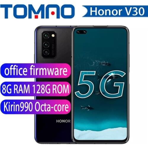 Original Honor V30 Kirin990 Octa core 5G Smartphone 6GB 8GB 128GB 40mp Triple Camera 40W SuperCharge 5G Mobile Phone