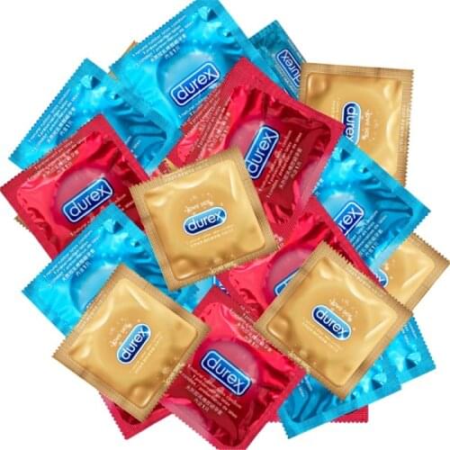Durex Condom Mixed 4 Types 24/36/48pcs Ultra Thin Lubricated Condom For Men Natural Latex Penis Sleeve Adult Intimate Goods