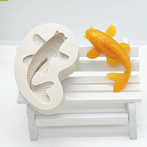 3D Fish Silicone Cake Molds For Baking Cake Border Fondant for Kitchen Baking Decoration Molds Tools Resin Molds M474
