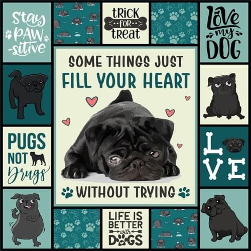 Mordern Parlor Area Rugs Flannel Anti-slip Bedroom Rug Bedside Floormat Large Living Room 3D Dog printing Carpets for Home Decor