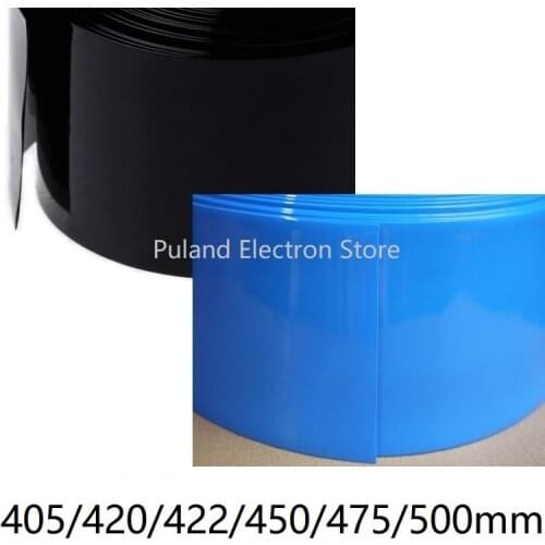 18650 Lipo Battery PVC Heat Shrink Tube Pack Width 405mm ~ 500mm Insulated Film Wrap lithium Case Cable Sleeve 1 meter