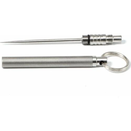 Titanium Toothpick Outdoor Edc Portable Fruit Fork Multifunctional Toothpick Waterproof Toothpick + Holder Camping Picnic Tool