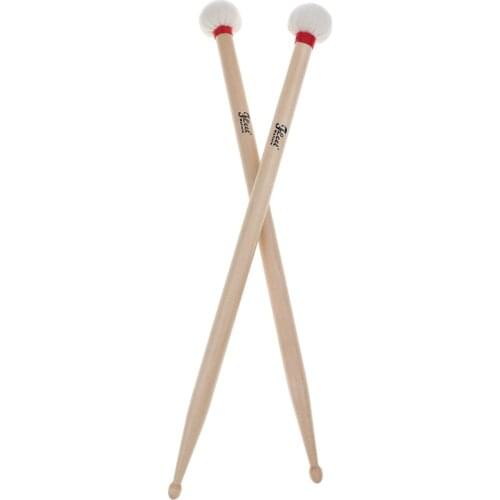 Tooyful 2 Pieces 5B Soft Cotton Hammer Head Drumsticks Mallets for Jazz Drum Cymbal Timpani Replacement Parts