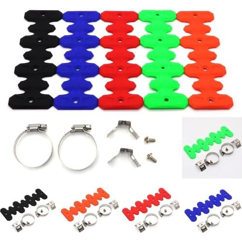 Universal Motorcycle Silencer Exhaust Protector Heat Shield Cover For Honda Yamaha Kawasaki Suzuki Dual Sport bike