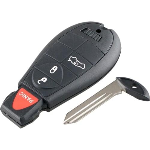 Yetaha 1Pc 4 Button Key Remote Control Fob 433MHZ with Transponder Chip Car Key for Dodge Dart 2013 2014 2015 2016