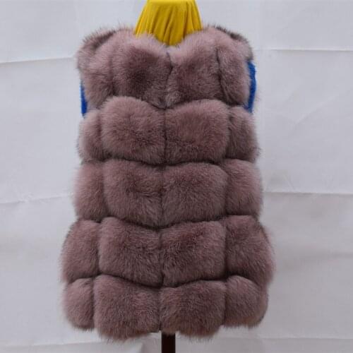 Real Fox Fur Vest Jacket Waistcoat Short sleeveless Vest woman winter warm Natural Fur Vest Real Fur Jacket Fox Fur Coats