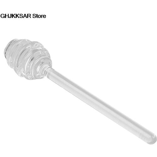 1PC Glass Honey Dipper Stick Syrup Dispenser Glass Honey Spoon Stick For Honey Jar Kitchen Accessories