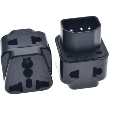 2 in 1 IEC 320 C14 Male to C13 Female Power Adapter PDU/UPS C13 Universal Female AU/US/UK/EU special conversion plug,2pcs