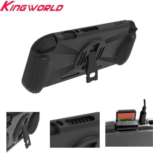 50pcs Protection Shell TPU Bracket Case for Switch Lite mini console with holder Card Slot Design Protective Cover