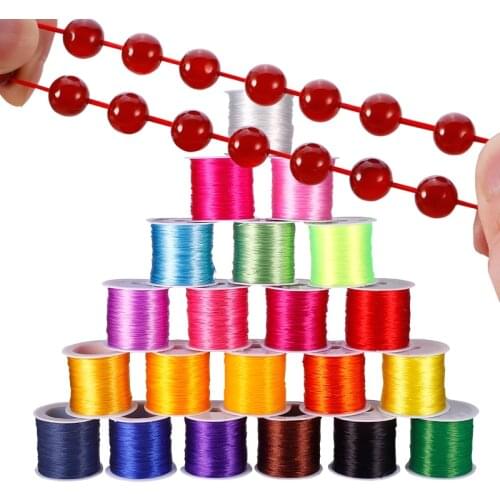 60M/Roll Strong Elastic Crystal Beading Cord 0.6mm Stretch Thread String Bracelet Wires For Jewelry Making Cords Line