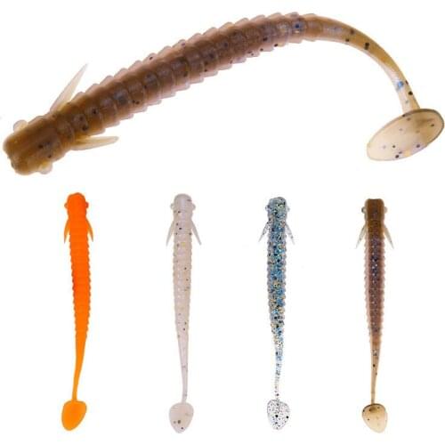 8pcs Walk Fish 7.5cm/2g Fishing Lure Silicone Lures For Fishing Soft Bait Worm isca artificial Carp Fishing Tackle Accessories