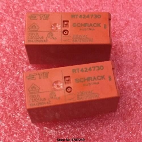 Free Shipping 100% new original relay 10pcs/lot TE SCHRACK RTE24730 230VAC 8A 8PIN