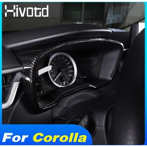 Dashboard Instrument Frame Cover Trim Carbon Interior Decoration Accessories Car Styling For Toyota Corolla Sedan 2019 2020 2021