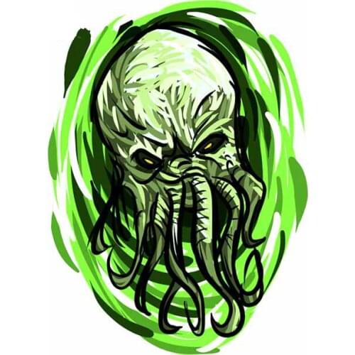 Creative Animal Green Octopus Siren Windows Waterproof Decal Air Conditioner Anime Trunk Laptop Car Sticker KK 13*10cm