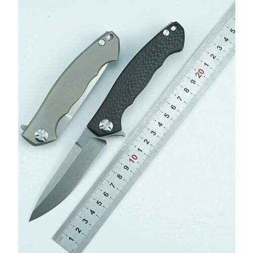 LEMIFSHE 0454 Dmitry folding knife D2 blade TC4 Titanium CF handle outdoor camping hunting pocket fruit Knives EDC tools