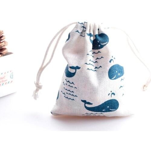 9x12cm Special Cotton Pouches 50pcs/lot Jewelry Gift Bags Drawstring Handle Packing Bag Wedding Candy Pouch Wholesale