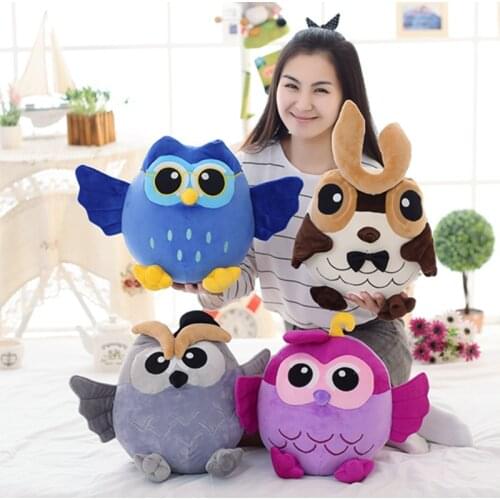 Soft Plush Cartoon Blue Grey Purple Owl Toy Creative Children Kids Baby Birthday Stuffed Kawaii Dolls Gift Home Shop Decor