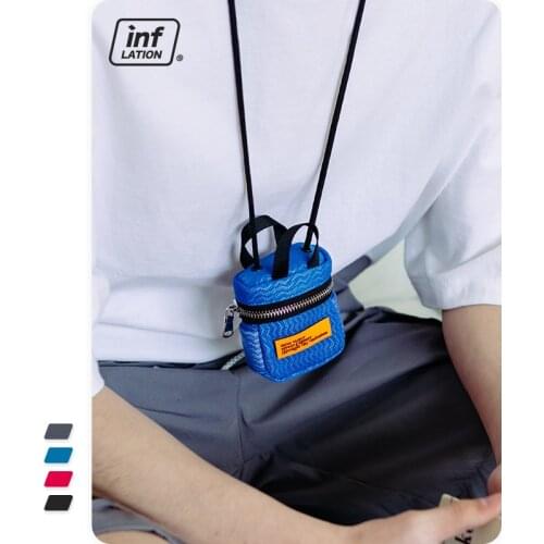 INFLATION Coin Purse Couple Mini Money Pouch Japanese Streetwear Harajuku Mini Crossbody Bag Sportswear Men Fanny Pack 448AI2020