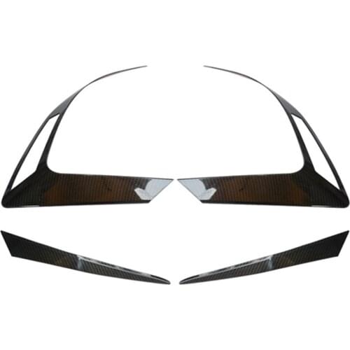 4pcs Rear Tail Light Trim Cover Fit for Honda Civic 10th 2016 2017 2018 2019 Carbon Fiber Style Taillight Decor Automobiles