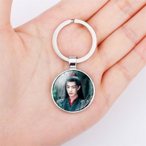 New Trendy The Untamed Fashion Keychain Key Ring O Key Chain Wang Yibo Xiaozhan For Fans Gifts